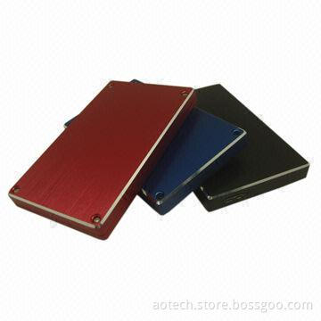 Stainless Steel USB 3.0/2.5 Hard Disk Enclosures, Various Colors are Available